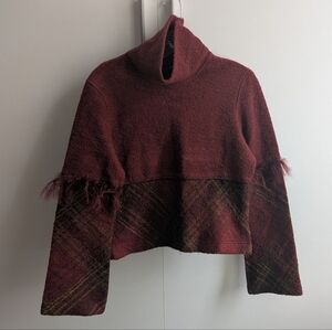 Vintage designer SPI 25 Mohair and wool blend cropped sweater